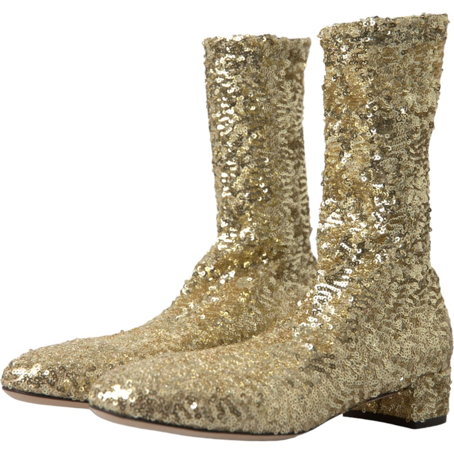 Dolce & Gabbana Dolce & Gabbana Elegant Mid Calf Gold Boots Exclusive Design LA10362-37.5 1728,67345645728,7% PA,91% PL,Boots - Women - Shoes,Dolce & Gabbana,EU37.5/US7,EU38.5/US8,EU39/US8.5,EU41/US10.5,Gold,Material: 2% EA,New with tags,Women