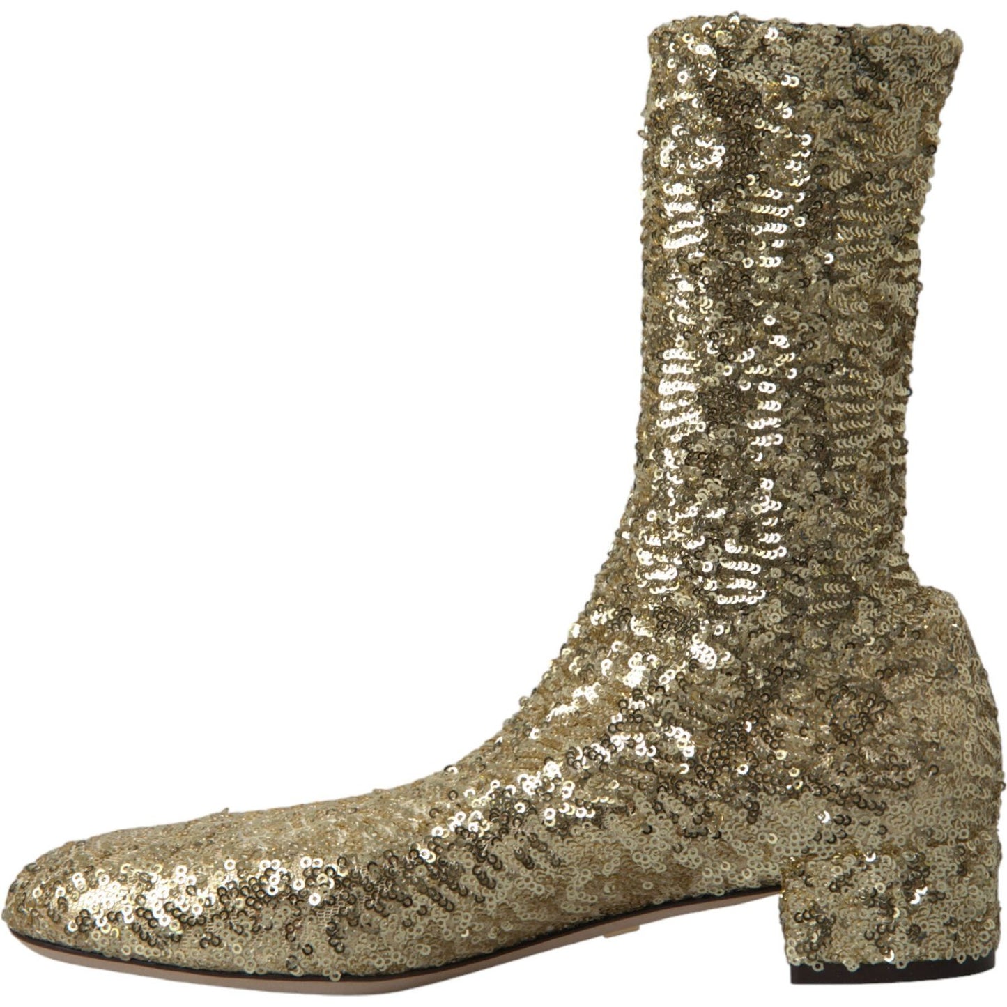Dolce & Gabbana Dolce & Gabbana Elegant Mid Calf Gold Boots Exclusive Design LA10362-37.5 1728,67345645728,7% PA,91% PL,Boots - Women - Shoes,Dolce & Gabbana,EU37.5/US7,EU38.5/US8,EU39/US8.5,EU41/US10.5,Gold,Material: 2% EA,New with tags,Women