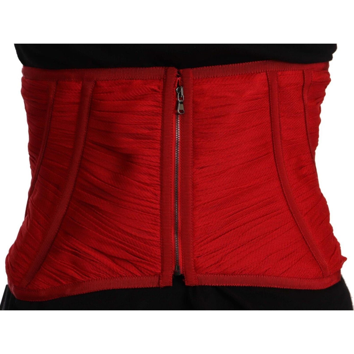Dolce & Gabbana Dolce & Gabbana Elegant Red Silk Corset Belt Top TSH6822 - 36 1728,67345645728,Dolce & Gabbana,IT36 | XS,New with tags,Red,Tops & T-Shirts - Women - Clothing,Women