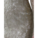 Dolce & Gabbana Gold Floral Lace A-line Sheath Mini Dress Dolce & Gabbana Slate Gray