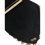 Dolce & Gabbana Gold Tone Brass Sacred Heart Crystal Embellished Brooch Brooch Dolce & Gabbana Black