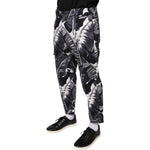 Dolce & Gabbana Dolce & Gabbana Gray Banana Leaf Cotton Stretch Capri Pants PAN75563-46 1728,3% Elastane (stretch),67345645728,Dolce & Gabbana,Gray,IT46 | S,Jeans & Pants - Men - Clothing,Material: 97% Cotton,Men,New with tags