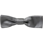 Dolce & Gabbana Gray Satin Silk Adjustable Neck Men Papillon Bow Tie Dolce & Gabbana Dim Gray