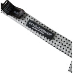 Dolce & Gabbana Gray Silk Polka Dot Adjustable Neck Men Papillon Bow Tie Dolce & Gabbana Dark Slate Gray