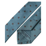 Dolce & Gabbana Green Black Polka Dot Silk Adjustable Men Tie Dolce & Gabbana Dim Gray