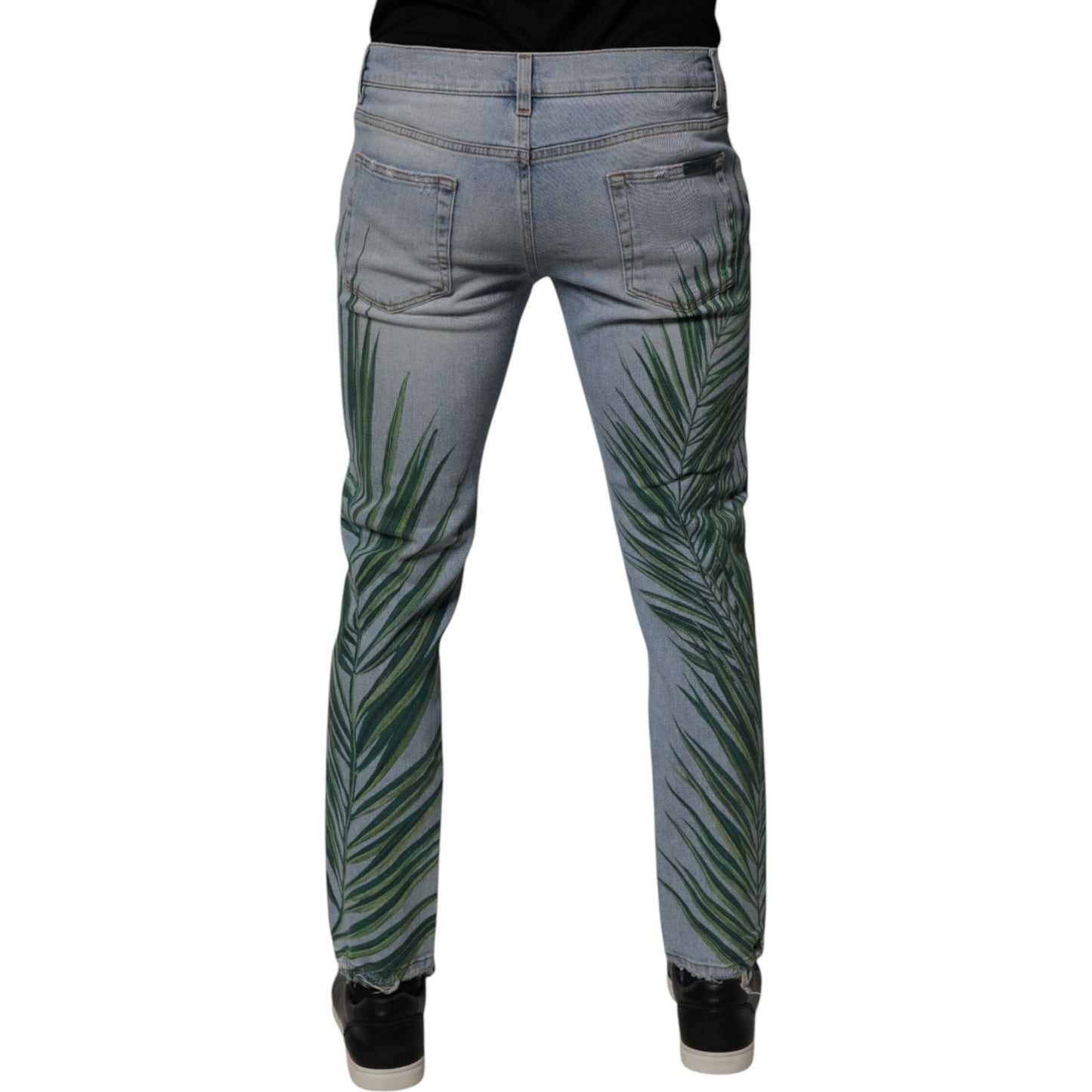 Dolce & Gabbana Dolce & Gabbana Light Blue Leaf Cotton Classic Men Denim Jeans 1728,67345645728,Blue,Clothing,Dolce & Gabbana,IT48 | M,Jeans & Pants - Men - Clothing,Material: 98% Cotton 2% Elastane,Men,Men - Clothing,New with tags PAN75204-48