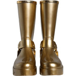 Dolce & Gabbana Dolce & Gabbana Metallic Gold Rubber PVC Rain Boots Shoes LA11307-37 1728,67345645728,Boots - Women - Shoes,Dolce & Gabbana,EU37/US6.5,Gold,Material: 90% PVC 6% PU 4% Polyester,New with tags,Women