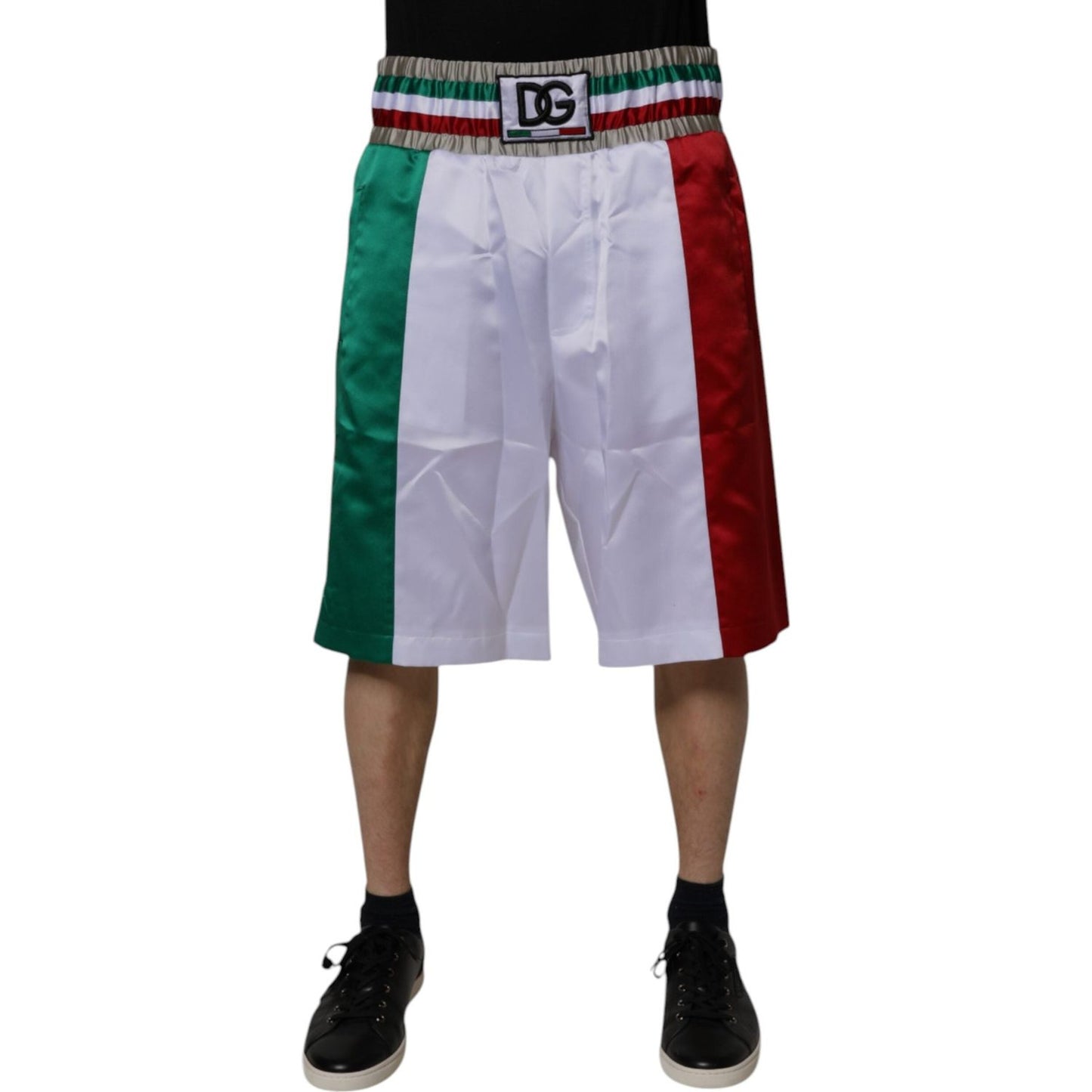 Dolce & Gabbana Multicolor Italia Polyester Bermuda Shorts PAN75250-50