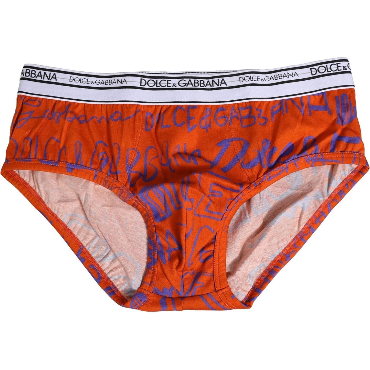 Dolce & Gabbana Dolce & Gabbana Orange Cotton DG Logo Printed Brief Underwear BIK1255-4 1728,67345645728,Dolce & Gabbana,IT4 | S,Material: 92% Cotton 8% Elastane,Men,New with tags,Orange,Underwear - Men - Clothing