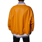 Dolce & Gabbana Dolce & Gabbana Orange White Full Zip Jersey Bomber Jacket JKT41305-52 1728,67345645728,Dolce & Gabbana,IT52 | XL,Jackets - Men - Clothing,Material: 79% PVC 21% Cotton,Men,New with tags,Orange
