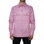 Dolce & Gabbana Pink Cotton Collared Button Down Shirt Dolce & Gabbana Rosy Brown