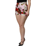 Dolce & Gabbana Dolce & Gabbana Pink Floral Print High Waist Hotpants Short SKI2082-36 1728,67345645728,Dolce & Gabbana,IT36 | XS,IT38 | XS,IT40|S,Material: 91% Cotton 9% Silk,New with tags,Pink,Shorts - Women - Clothing,Women
