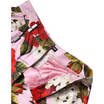 Dolce & Gabbana Dolce & Gabbana Pink Floral Print High Waist Hotpants Short SKI2082-36 1728,67345645728,Dolce & Gabbana,IT36 | XS,IT38 | XS,IT40|S,Material: 91% Cotton 9% Silk,New with tags,Pink,Shorts - Women - Clothing,Women