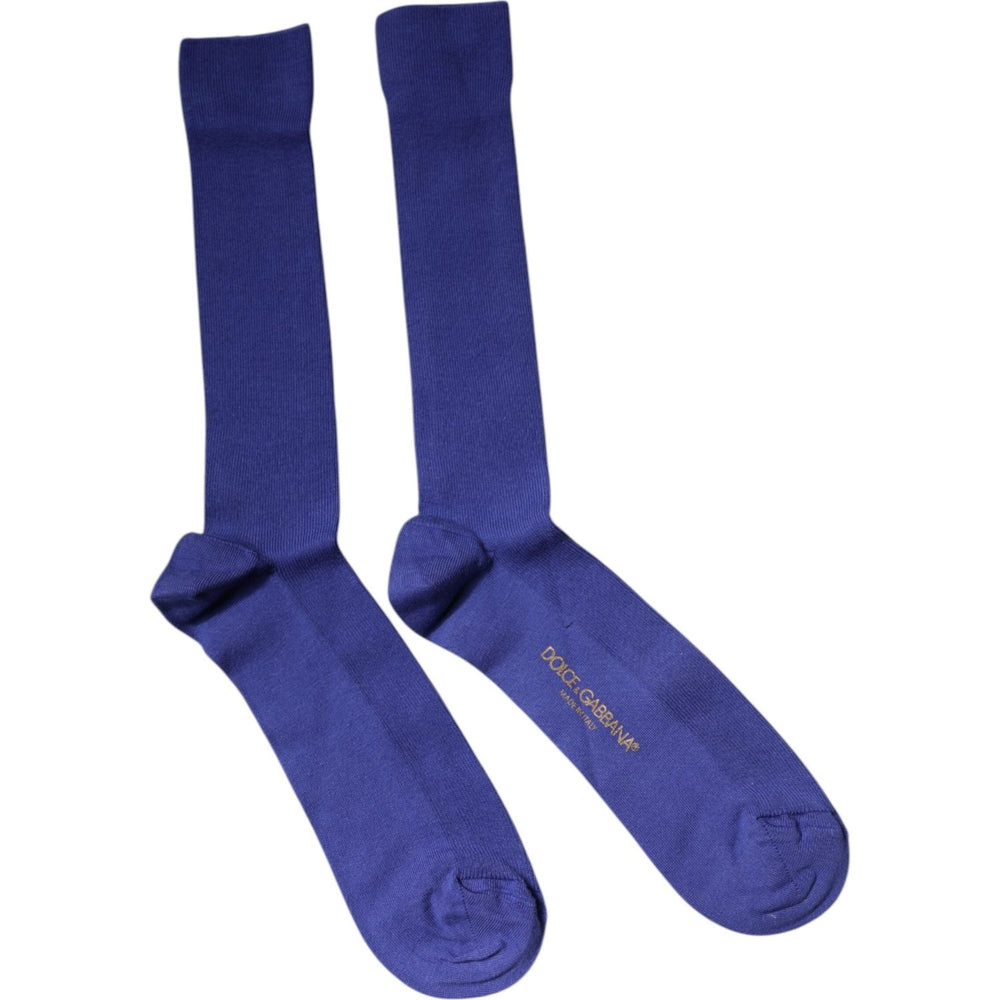 Dolce & Gabbana Dolce & Gabbana Purple Cotton Logo Over The Calf Socks SCS2241-L 1728,67345645728,Accessories,Dolce & Gabbana,L,Material: 100% Cotton,Men,Men - Accessories,New with tags,Purple,Socks - Men - Accessories
