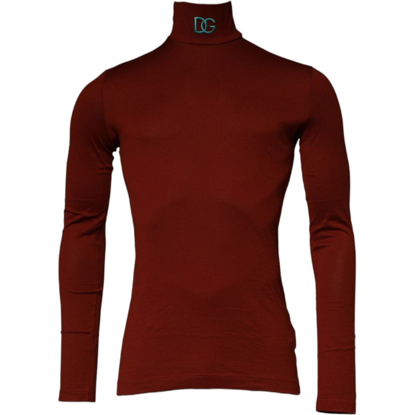 Dolce & Gabbana Red Cotton Turtleneck Men Pullover Sweater TSH87494-46
