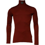 Dolce & Gabbana Red Cotton Turtleneck Men Pullover Sweater TSH87494-46