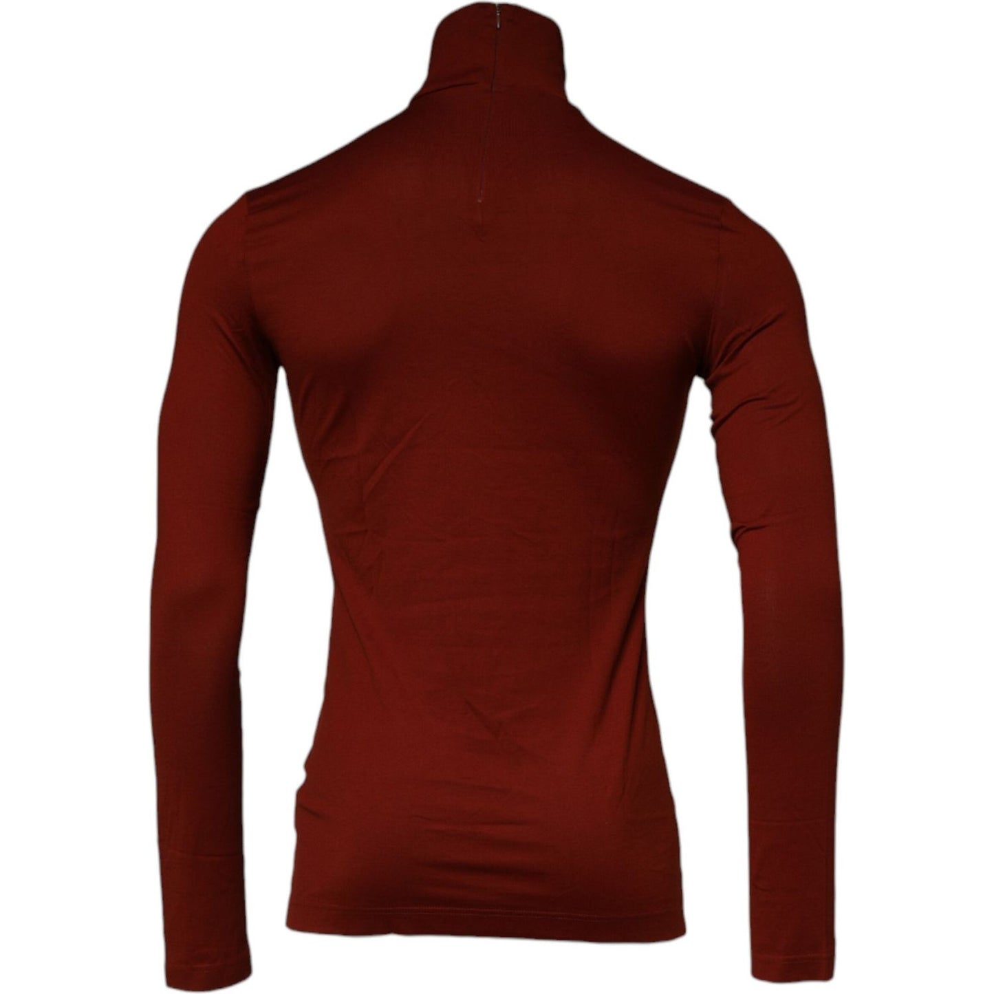 Dolce & Gabbana Red Cotton Turtleneck Men Pullover Sweater TSH87494-46