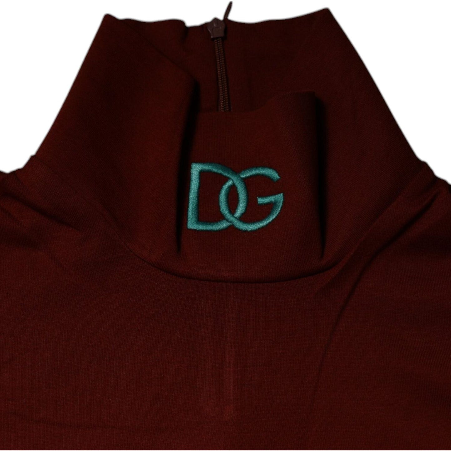Dolce & Gabbana Red Cotton Turtleneck Men Pullover Sweater TSH87494-46