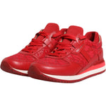 Dolce & Gabbana Dolce & Gabbana Red Floral Lace Leather Sneakers Shoes LA12348-36 1728,2% Leather,35% PA,67345645728,Dolce & Gabbana,EU36/US6,Material: 6% Elastane,other,Preowned / Defect,Red,Sneakers - Women - Shoes,Women