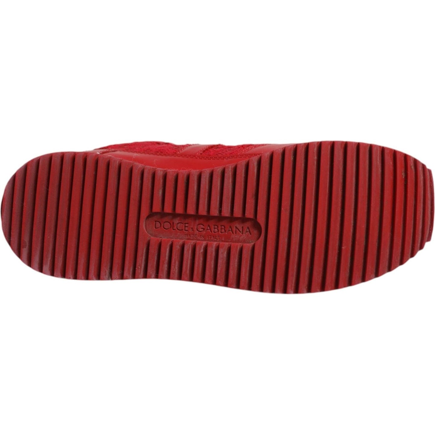 Dolce & Gabbana Dolce & Gabbana Red Floral Lace Leather Sneakers Shoes LA12348-36 1728,2% Leather,35% PA,67345645728,Dolce & Gabbana,EU36/US6,Material: 6% Elastane,other,Preowned / Defect,Red,Sneakers - Women - Shoes,Women