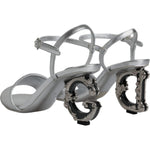 Dolce & Gabbana Silver KEIRA Heels Ankle Strap Sandals Shoes Dolce & Gabbana Slate Gray