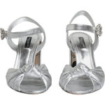 Dolce & Gabbana Silver Mirror Heels KEIRA Sandals Shoes Dolce & Gabbana Dark Gray
