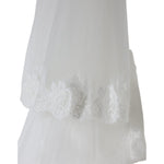 Dolce & Gabbana White Floral Lace Nylon Floor Length Wedding Veil Dolce & Gabbana Gray