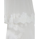 Dolce & Gabbana White Floral Lace Nylon Floor Length Wedding Veil Dolce & Gabbana Light Gray