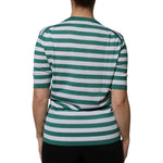 Dolce & Gabbana Dolce & Gabbana White Green Stripe Leaf Crew Neck T-shirt TSH86809-36 1728,67345645728,Clothing,Dolce & Gabbana,IT36 | XS,Material: 70% Cashmere 30% Silk,New with tags,Tops & T-Shirts - Women - Clothing,White,Women,Women - Clothing