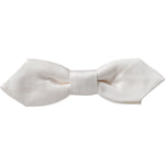 Dolce & Gabbana White Silk Adjustable Neck Men Papillon Bow Tie Dolce & Gabbana Light Gray