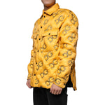 Dolce & Gabbana Yellow Logo Padded Buttoned Blouson Jacket JKT41270-52
