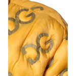 Dolce & Gabbana Yellow Logo Padded Buttoned Blouson Jacket JKT41270-52
