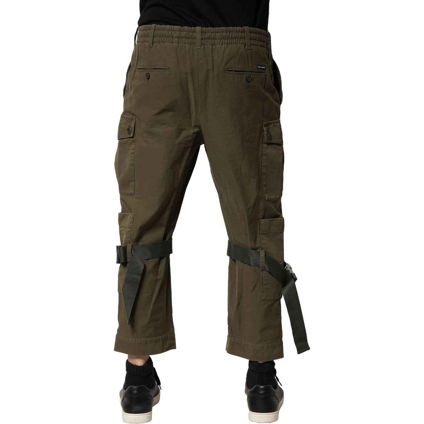 Dolce & GabbanaDolce & Gabbana Brown Cotton Cargo Drawstring Pants1728,67345645728,Brown,Dolce & Gabbana,IT48 | M,Jeans & Pants - Men - Clothing,Material: 99% Cotton 1% Elastane,Men,New with tags