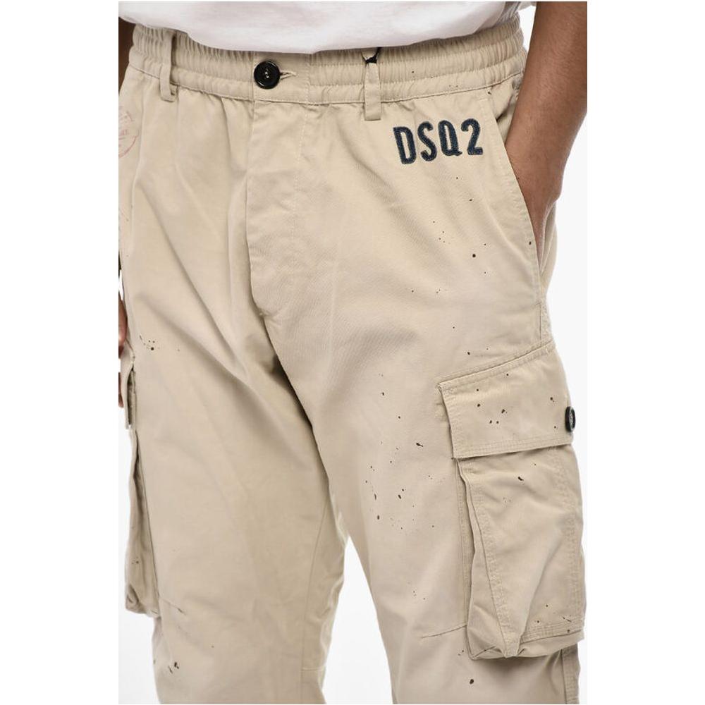 Dsquared² Dsquared² Cotton Cargo Pants with Denim Monogram DS-P684824-IT48 | M 1728,74866327712,Beige,Clothing,Dsquared²,IT48 | M,Jeans & Pants - Men - Clothing,Men,Men - Clothing,New with tags