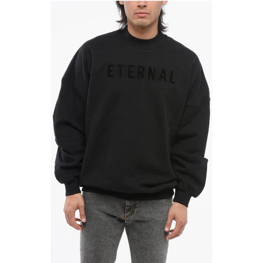 Fear Of God Fear Of God Crew Neck ETERNAL Brushed Cotton Sweatshirt FE-P629272-M 1728,74866327712,Black,Clothing,Fear Of God,L,M,Men,Men - Clothing,New with tags,S,Sweaters - Men - Clothing,XL