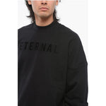 Fear Of God Fear Of God Crew Neck ETERNAL Brushed Cotton Sweatshirt FE-P629272-M 1728,74866327712,Black,Clothing,Fear Of God,L,M,Men,Men - Clothing,New with tags,S,Sweaters - Men - Clothing,XL