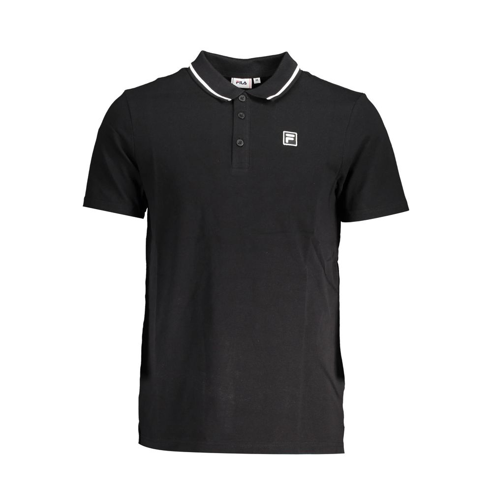 Fila Black Cotton Polo Shirt