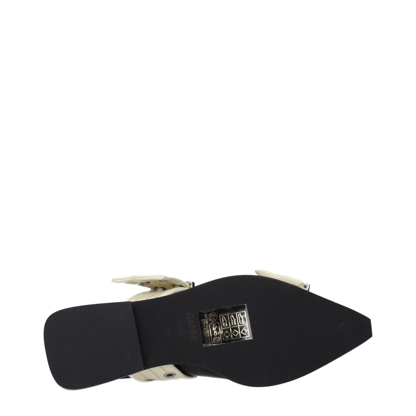 Ganni Black Polyethylene Flat Sandals