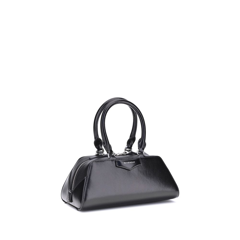 Givenchy Antigona East-West Mini Handbag with black leather and structured design