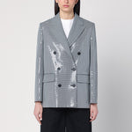 Golden Goose Double-breasted jacket in pied de poule with sequins