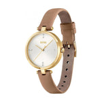 Hugo Boss Hugo Boss Beige Leather Watch BO1502652AC 1728,Beige,Hugo Boss,New with tags,Watches for Women - Watches,Women