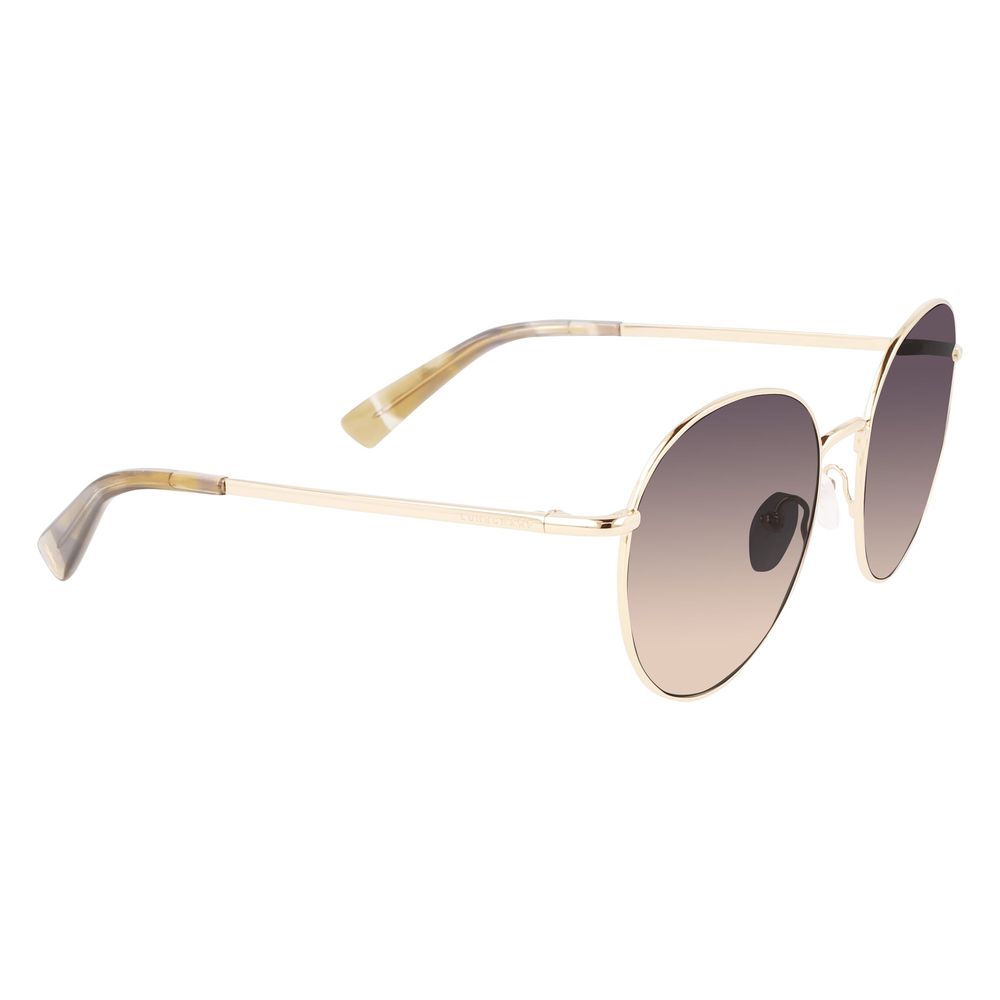 Longchamp Gold Metal Sunglasses for Women, Yellow Gradient Category 2, Metal Frame 56/19/135mm