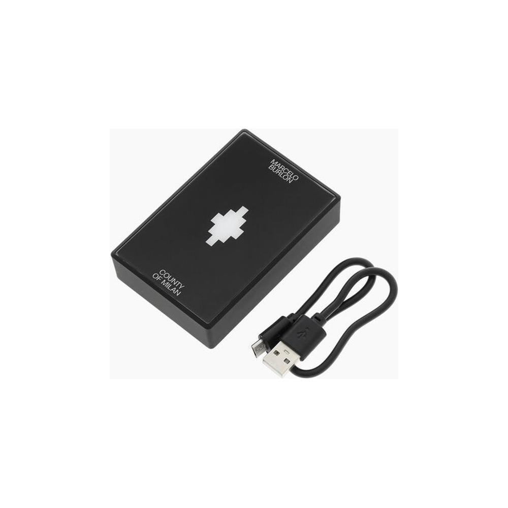 Marcelo Burlon Marcelo Burlon Solid Color SP12 Speaker with Printed Logo MAP518021GD 1728,74866327712,Black,Jewelry,Marcelo Burlon,Men,Men - Jewelry,New with tags,Other - Men - Jewelry