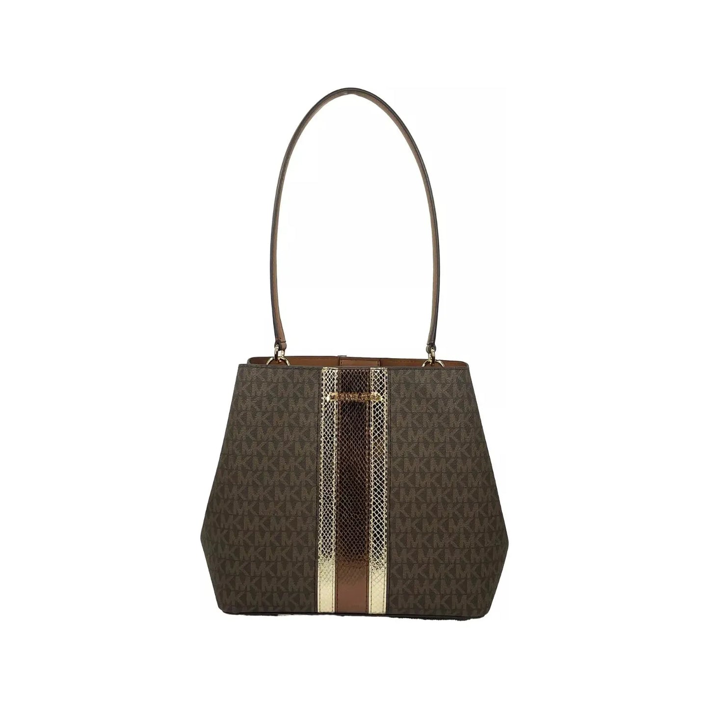 Michael Kors Michael Kors Medium Pratt Bucket Shoulder Bag Purse Brown 80638 1728,67346104480,Michael Kors,New with tags,Shoulder Bags - Women - Bags