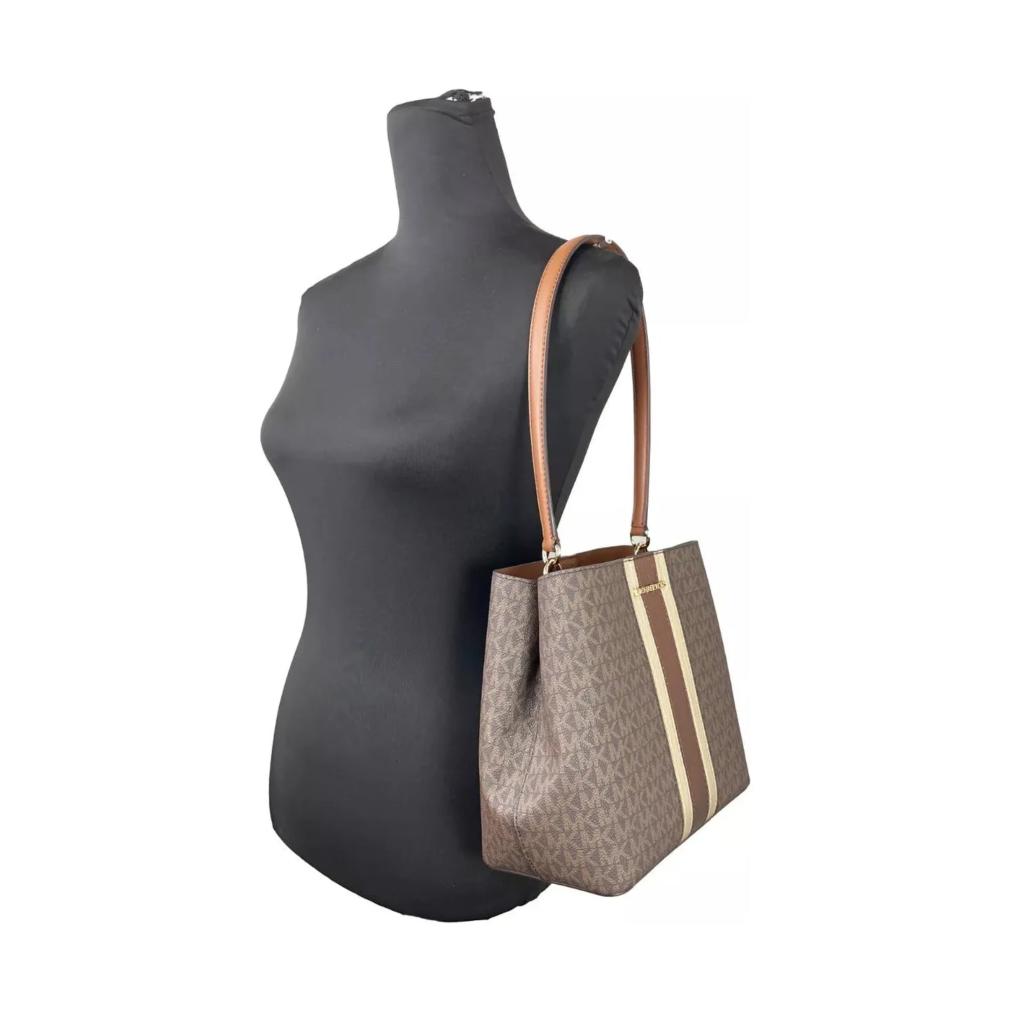 Michael Kors Michael Kors Medium Pratt Bucket Shoulder Bag Purse Brown 80638 1728,67346104480,Michael Kors,New with tags,Shoulder Bags - Women - Bags