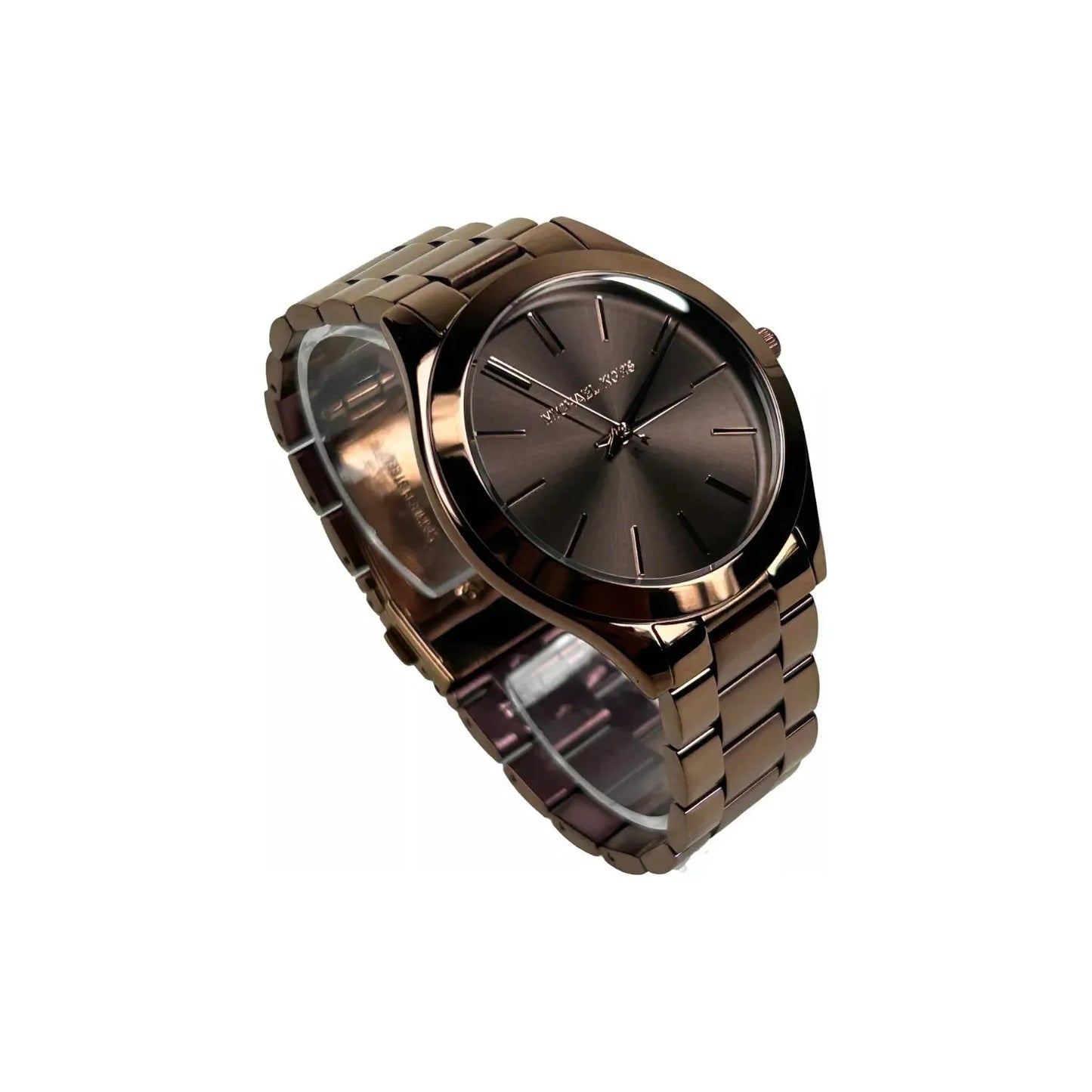Michael Kors Michael Kors Slim Runway Brown Stainless Steel Watch MK3418 MK3418 1728,67346104480,Michael Kors,New with tags,Unisex Watches - Watches,Watches