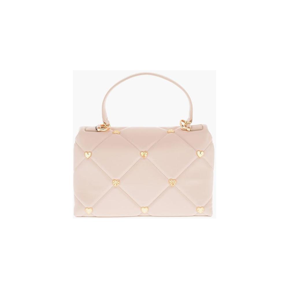Moschino Moschino LOVE Faux Leather Quilted Bag with All-Over Hearts MOP468548GD 1728,74866327712,Bags,Beige,Moschino,New with tags,Tote Bags - Women - Bags,Women,Women - Bags
