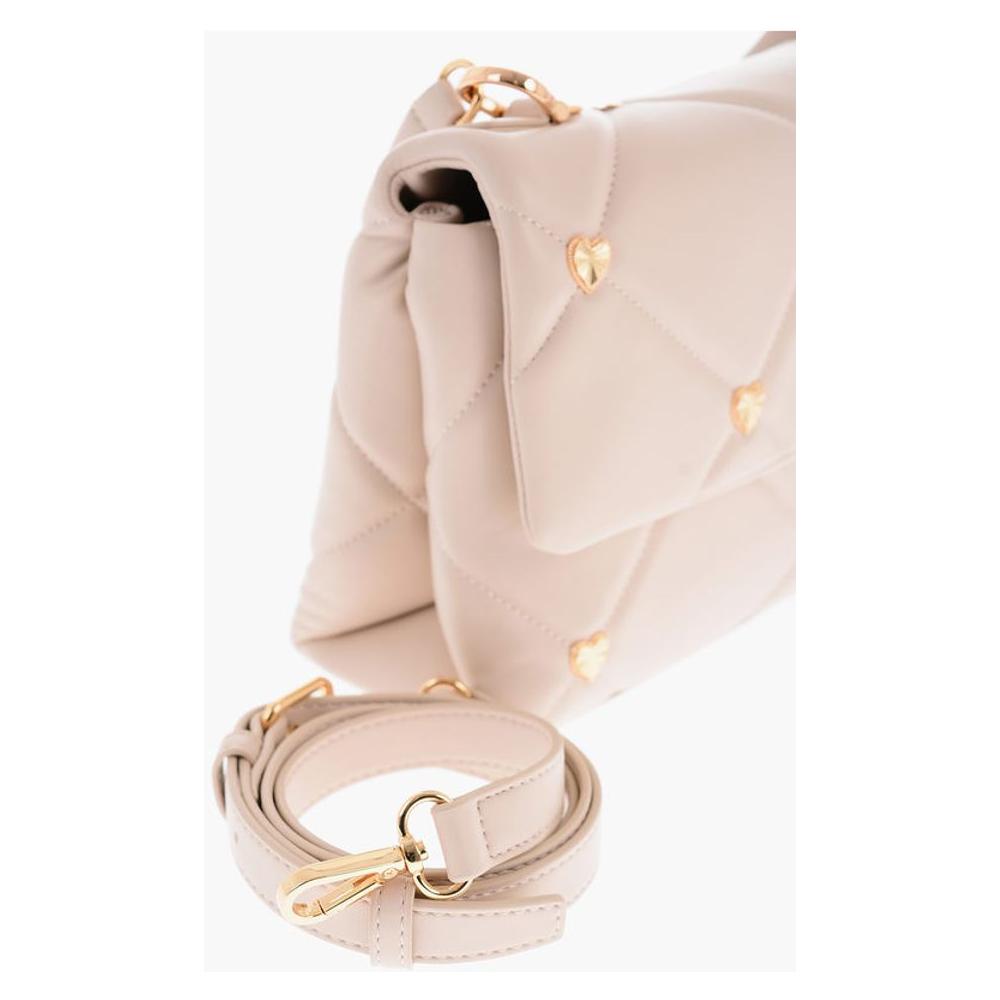 Moschino Moschino LOVE Faux Leather Quilted Bag with All-Over Hearts MOP468548GD 1728,74866327712,Bags,Beige,Moschino,New with tags,Tote Bags - Women - Bags,Women,Women - Bags