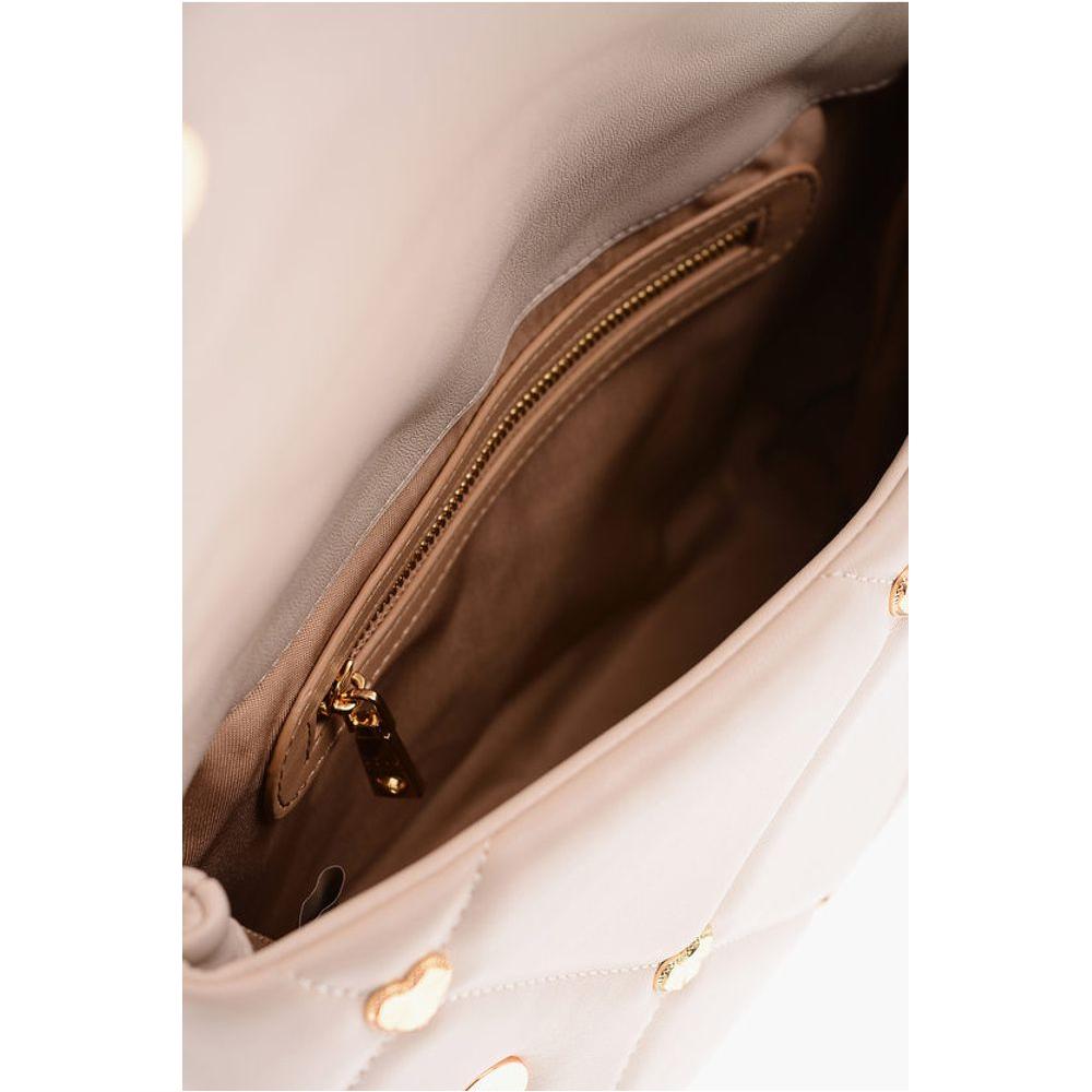 Moschino Moschino LOVE Faux Leather Quilted Bag with All-Over Hearts MOP468548GD 1728,74866327712,Bags,Beige,Moschino,New with tags,Tote Bags - Women - Bags,Women,Women - Bags