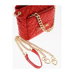 Moschino Moschino LOVE Faux Leather Quilted Mini Bag with Matching Pochette MOP468556GD 1728,74866327712,Bags,Moschino,New with tags,Red,Tote Bags - Women - Bags,Women,Women - Bags